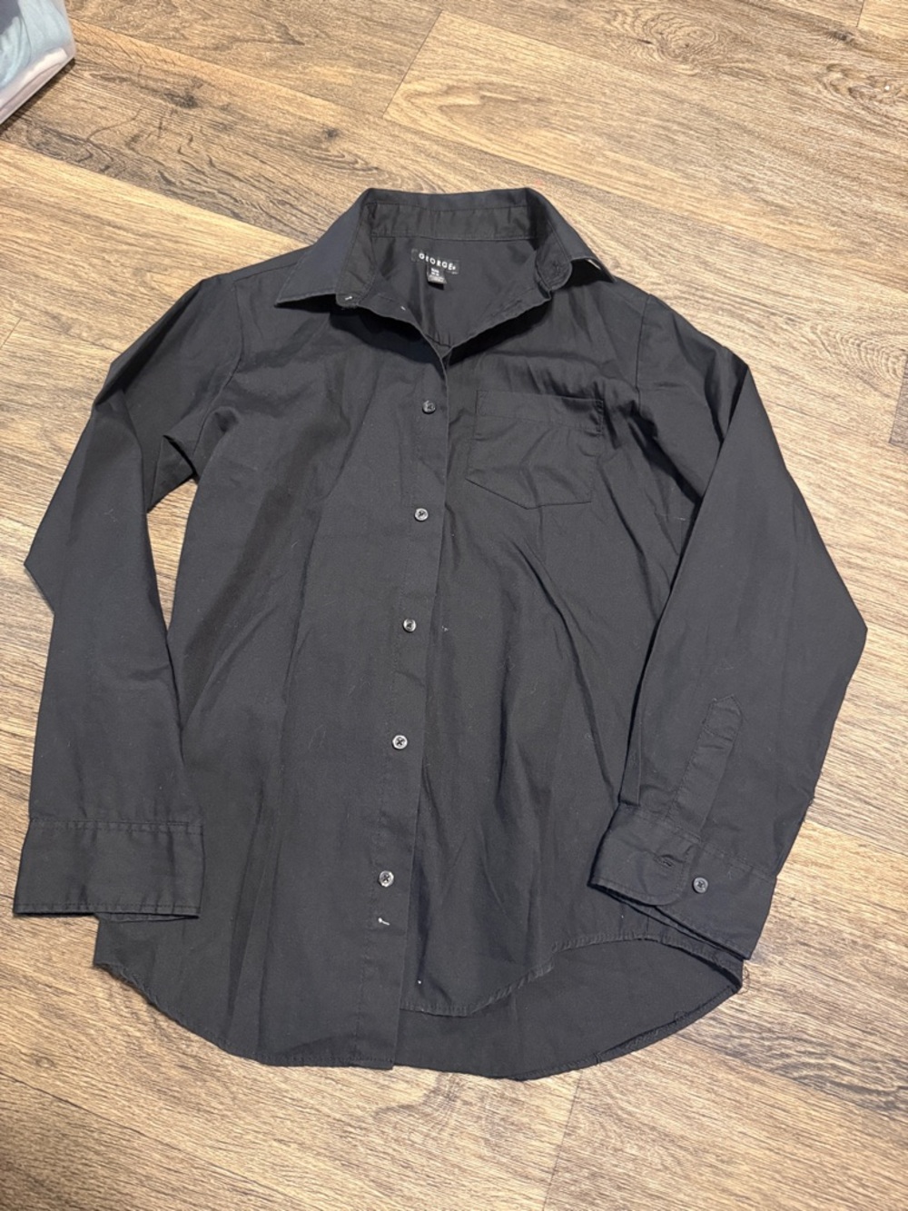 George Black Long-Sleeve Dress Shirt for Kids